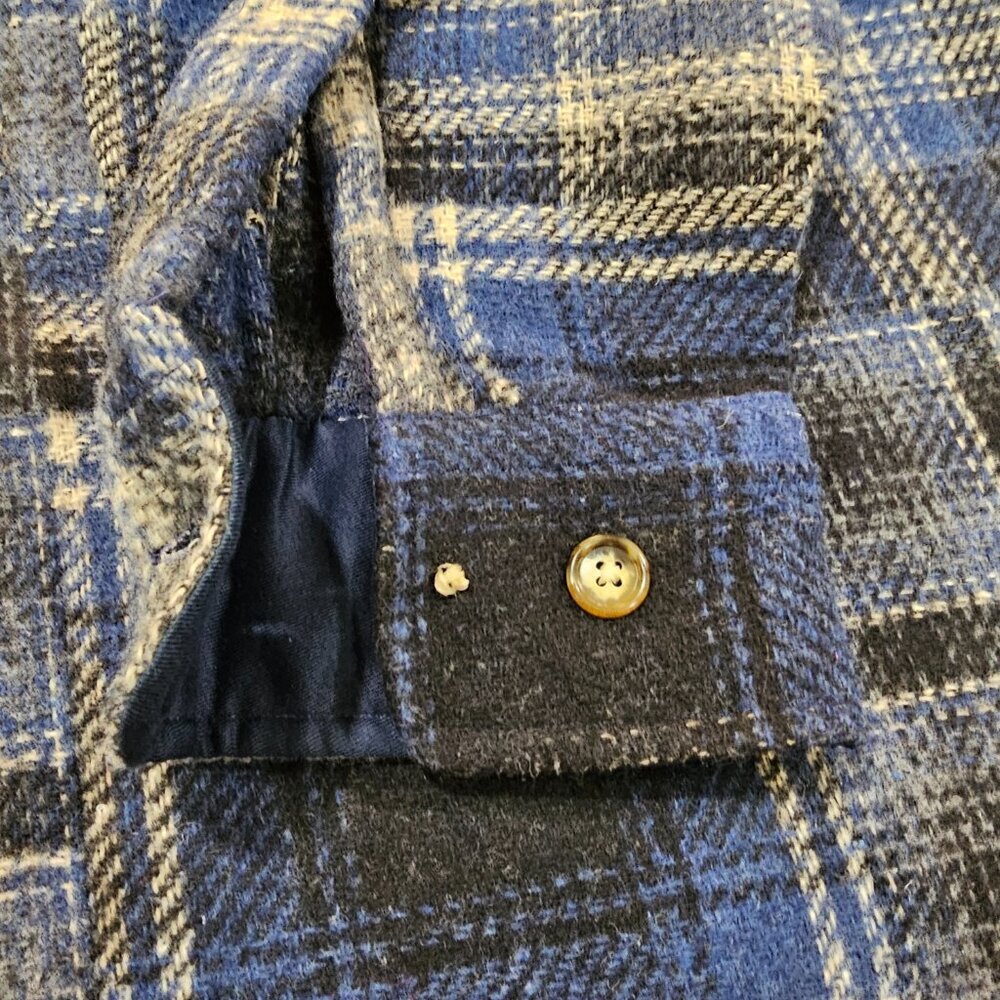 Men's Rush Wilson Ltd Wool/Alpaca Blend Plaid Shirt Jacket Size M Made in USA - Picture 8 of 9